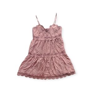 Express Mauve Lace Trim Dress